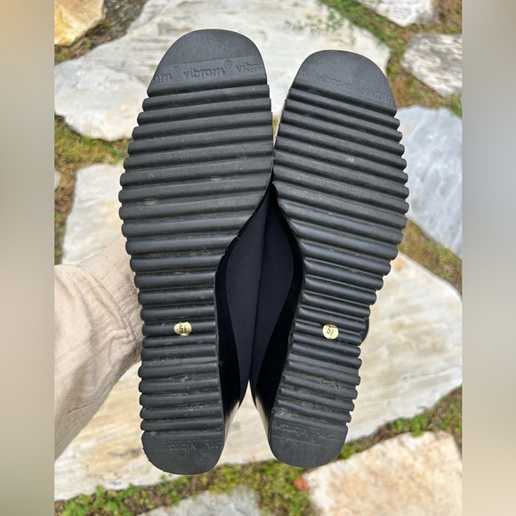 Paul Green Munchen Black Sock Ankle Wedge Heel Boots - Picture 6 of 6